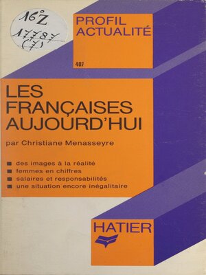 cover image of Les Françaises aujourd'hui